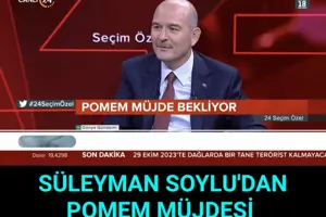 SÜLEYMAN SOYLU'DAN POMEM MÜJDESİ
